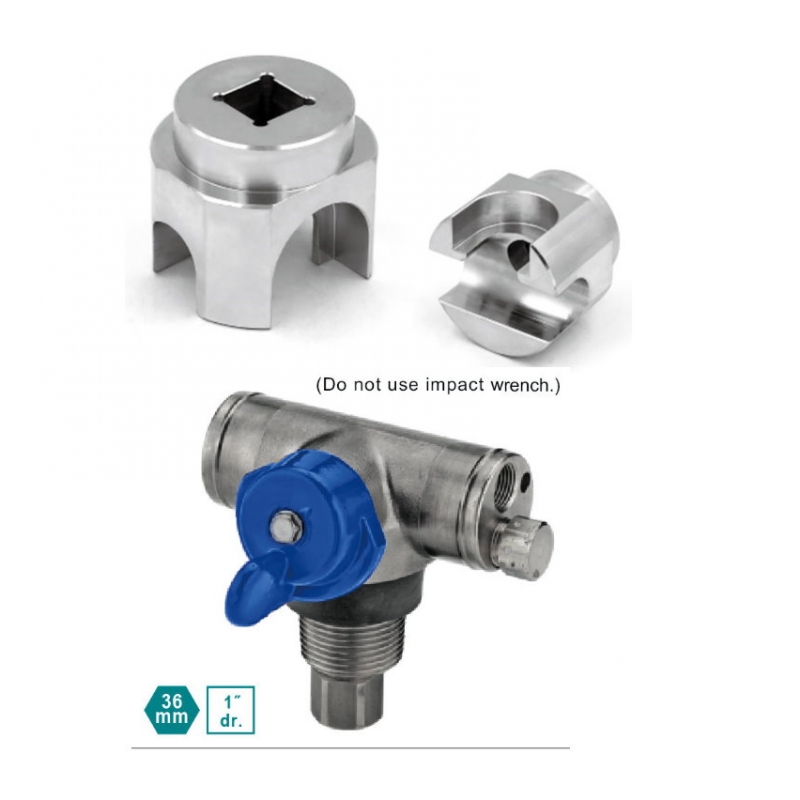 Clé De Valve Pour Bouteille De Gaz Naturel (GNC) Type NGT - Outil Professionnel BGS 64208